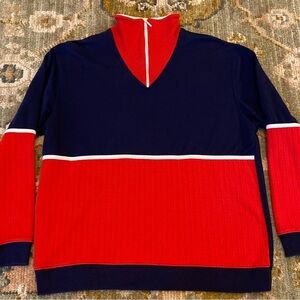 Blast Vintage 1/4 Pullover Color Red/Blue Size Medium